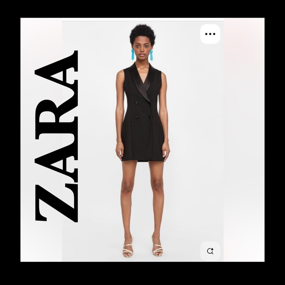 Zara Basic Collection Black Tux Vest/Dress